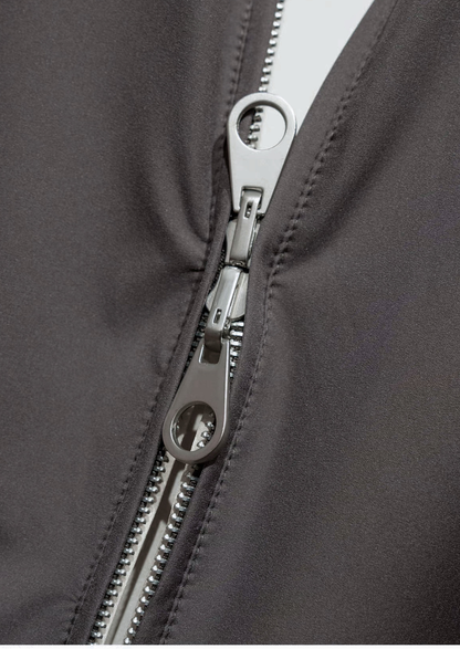 Fog Gray Technical Windbreaker Jacket | Auremmont