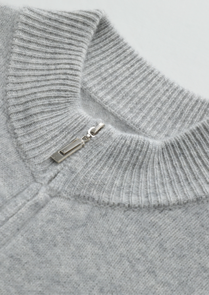 Pure Extra-Fine Merino Wool Light Gray Luzzo Set | Auremmont
