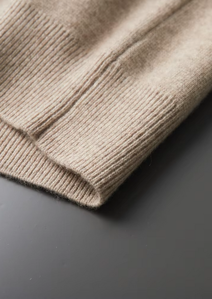 Pure Extra-Fine Merino Wool Zip Polo Cardigan | Auremmont
