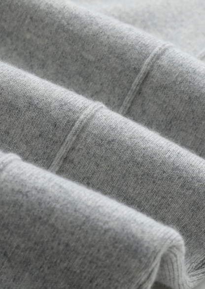 Pure Extra-Fine Merino Wool Light Gray Luzzo Set | Auremmont