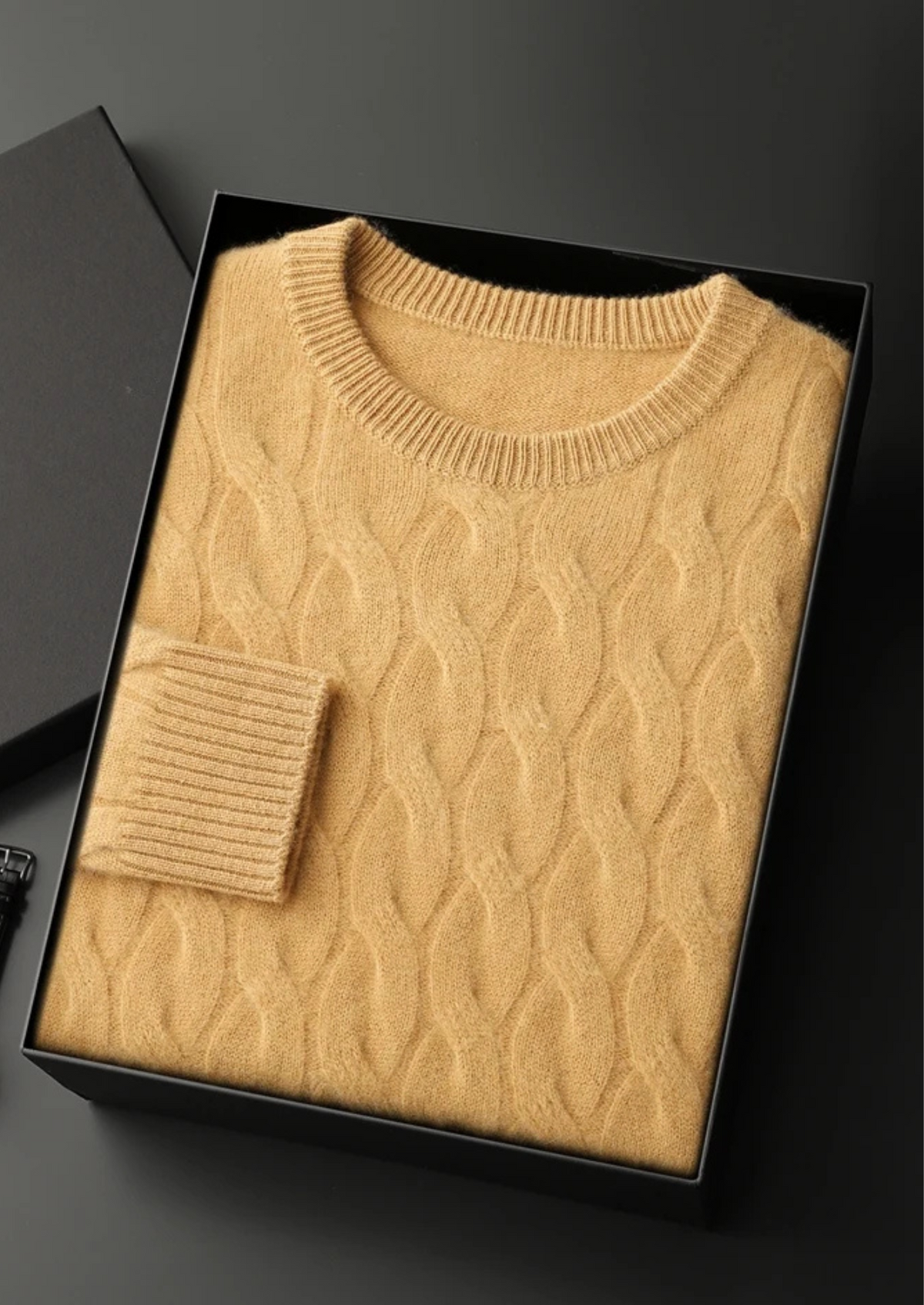 Premium Cashmere Cable Crewneck | Auremmont
