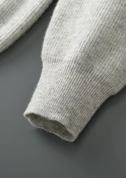 Pure Extra-Fine Merino Wool Ribbed Zip Hoodie | Auremmont