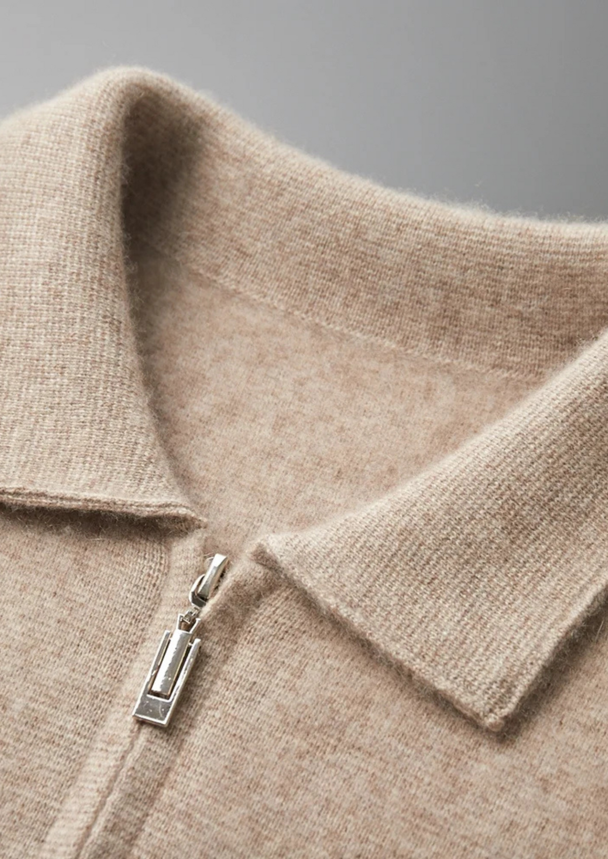 Premium Cashmere Zipper Cardigan | Auremmont
