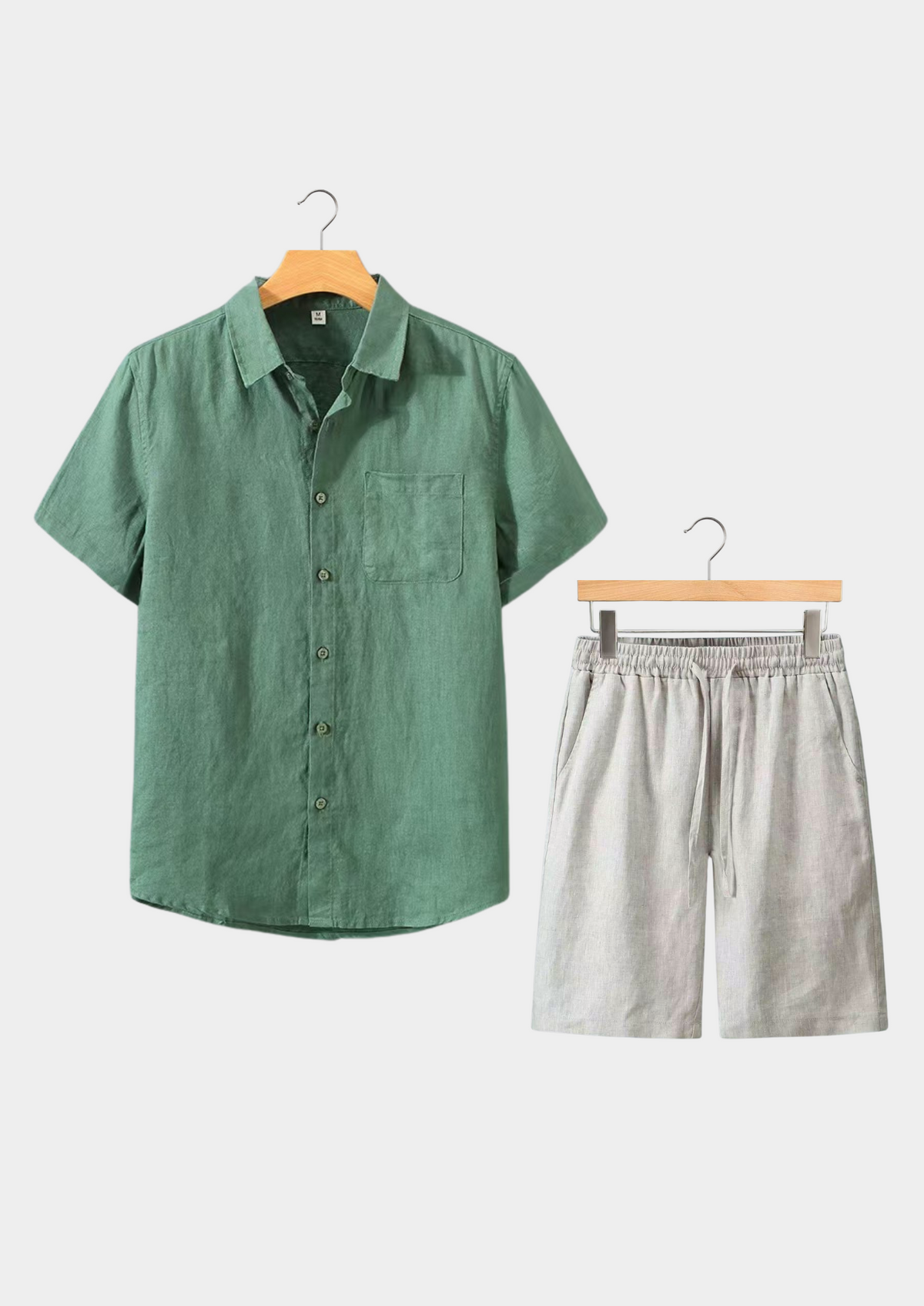 Dolcevita Shortsleeve Summer Set - Green/beige | Auremmont