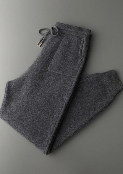 Premium Cashmere Dark Gray Alain Leisure Set | Auremmont