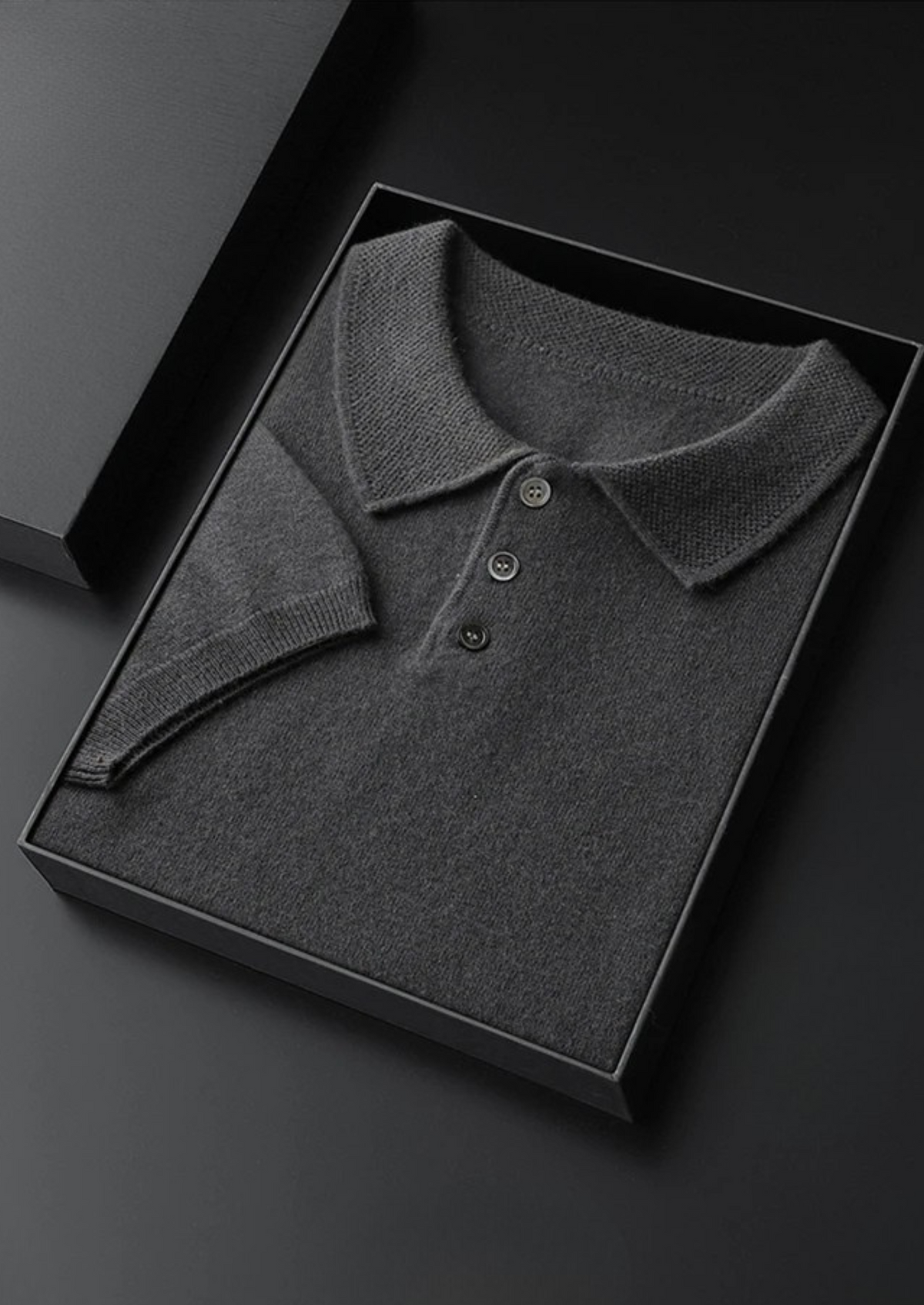 Premium Cashmere Classic Polo Shirt | Auremmont