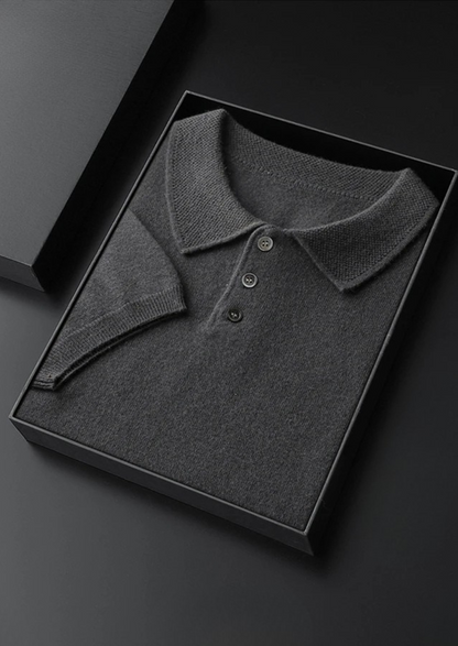 Premium Cashmere Classic Polo Shirt | Auremmont