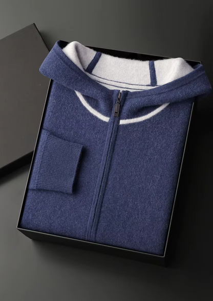 Premium Cashmere Navy Blue Milano Leisure Set | Auremmont