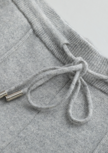 Pure Extra-Fine Merino Wool Light Gray Luzzo Set | Auremmont