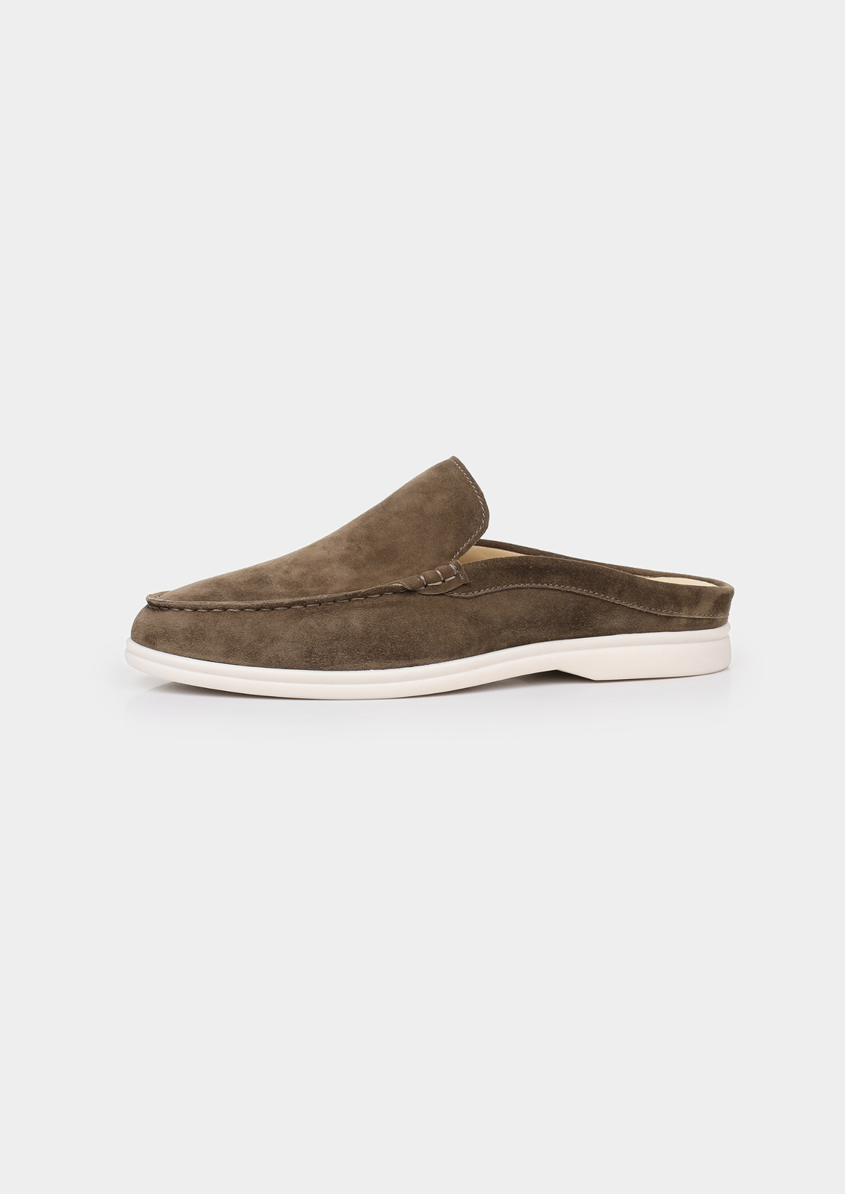Olive Marina Suede Slipper | Auremmont