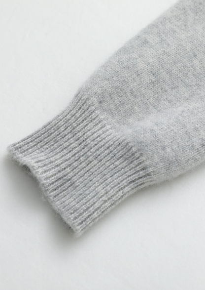 Pure Extra-Fine Merino Wool Light Gray Luzzo Set | Auremmont