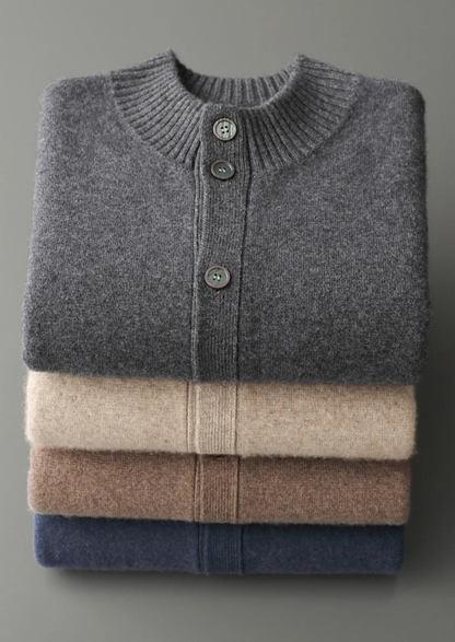 Premium Cashmere Button Cardigan | Auremmont