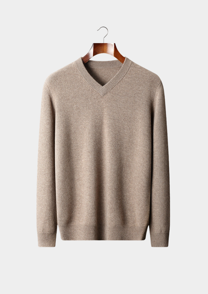 Pure Cashmere Essential V-Neck Sweater | Auremmont