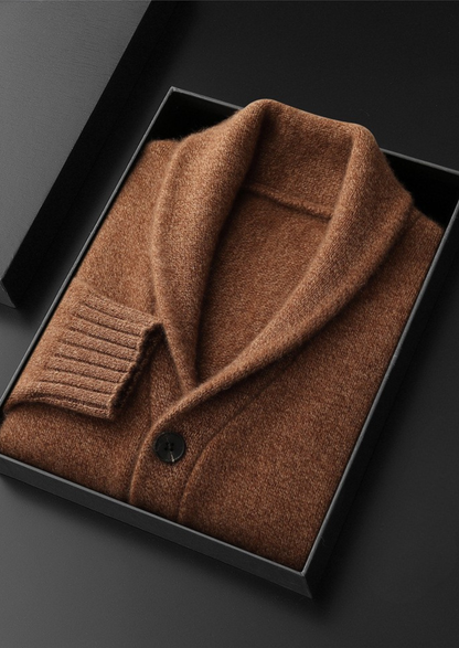 Pure Cashmere Shawl Collar Cardigan | Auremmont