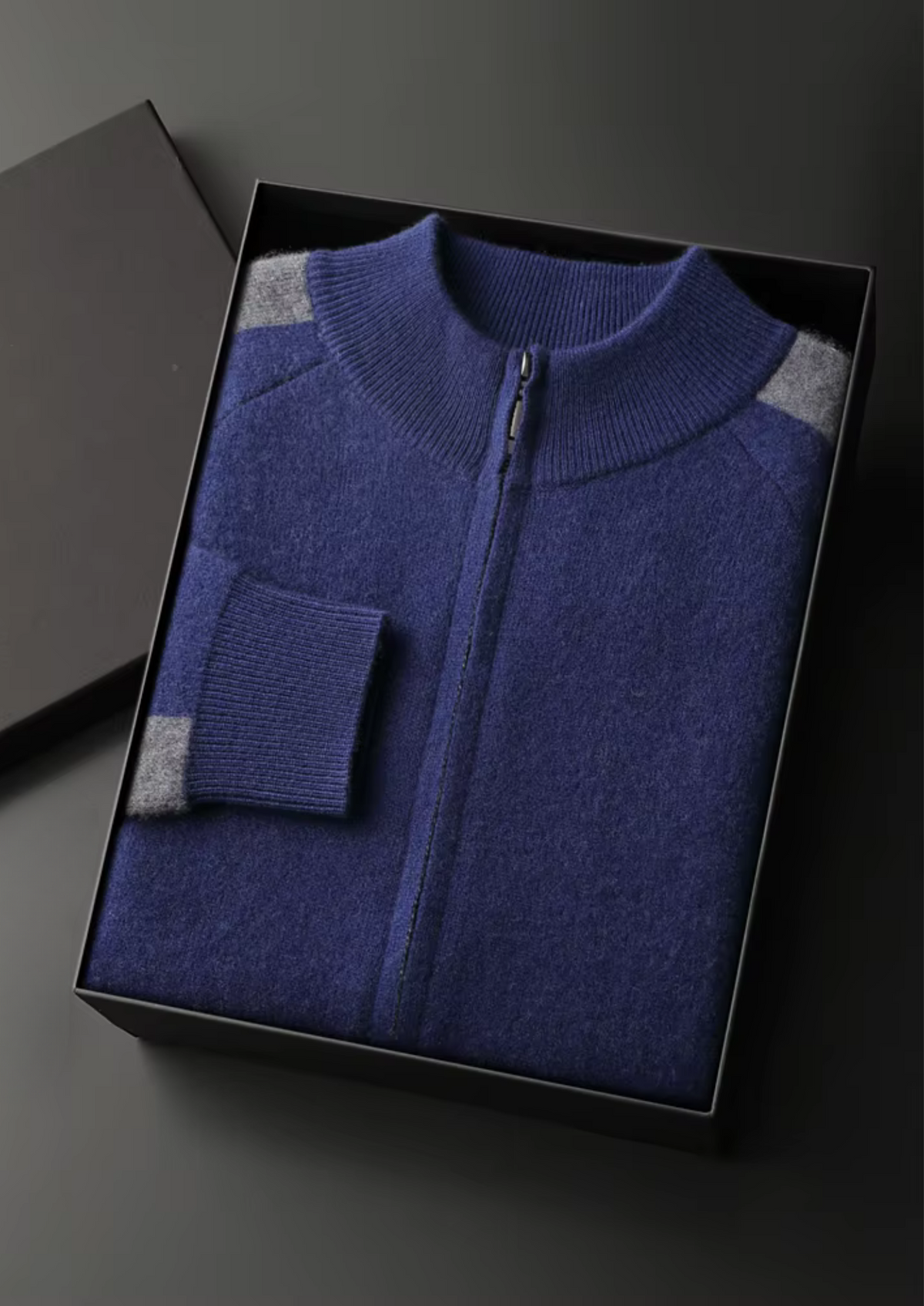 Premium Cashmere Navy Blue Torino Leisure Set | Auremmont