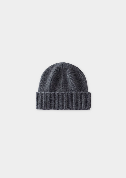 Dark Gray Cashmere Wintertime Beanie | Auremmont