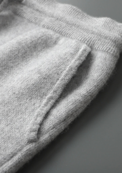 Premium Cashmere Light Gray Alain Leisure Set | Auremmont