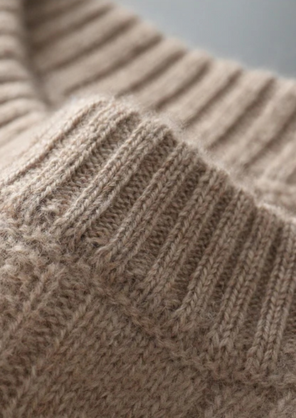 Pure Extra-Fine Merino Wool Cable Crewneck | Auremmont