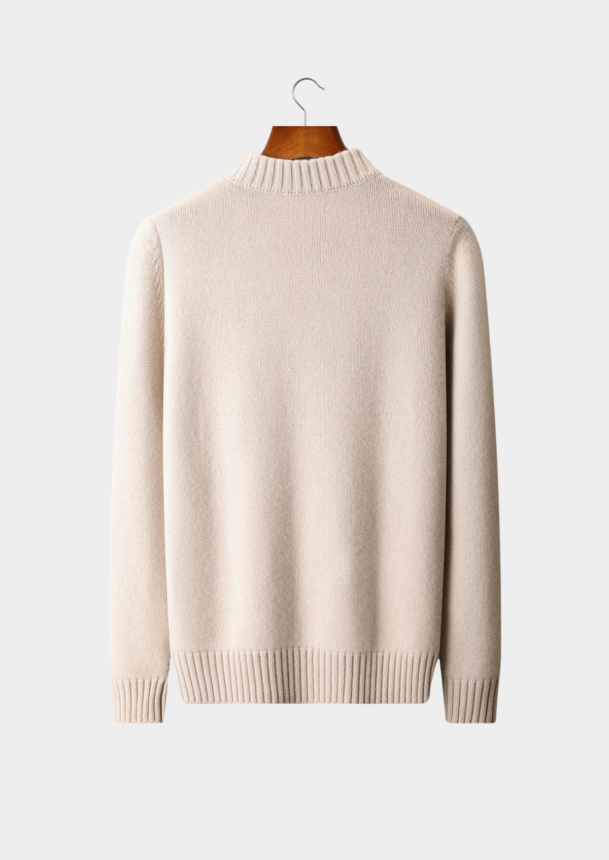 Pure Cashmere Off White Half Zip Sweater | Auremmont