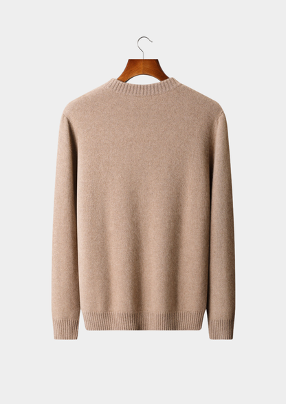 Pure Cashmere Beige Essential Crewneck | Auremmont