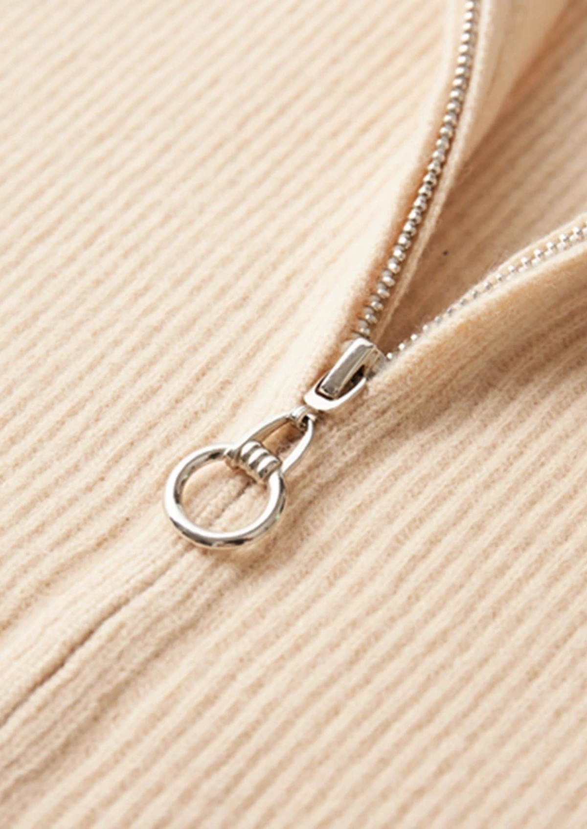 Pure Extra-Fine Merino Wool Ribbed Zip Cardigan | Auremmont