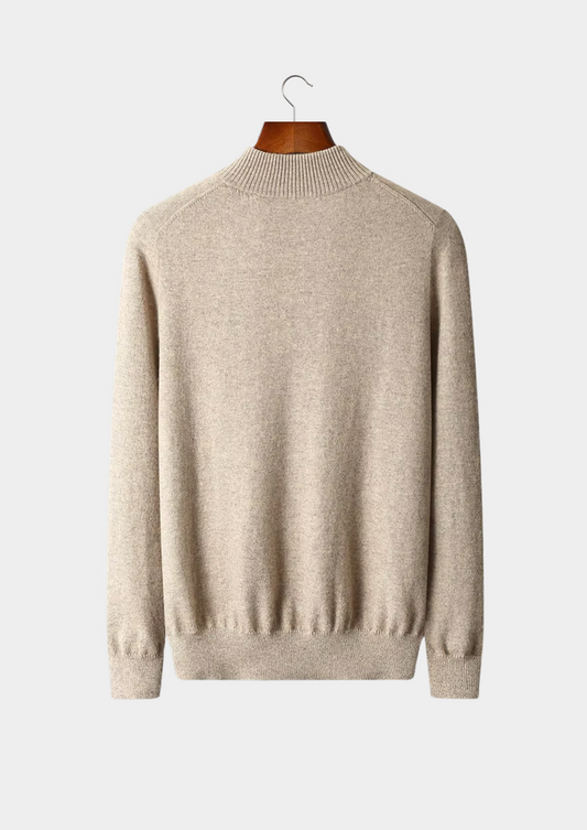 Pure Extra-Fine Merino Wool Half Zip Sweater | Auremmont