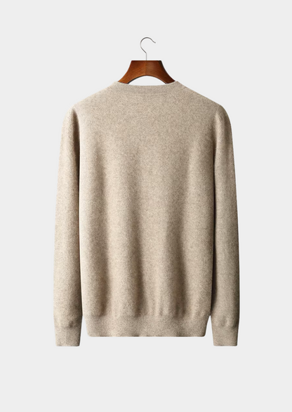 Premium Cashmere Classic Henley Sweater | Auremmont