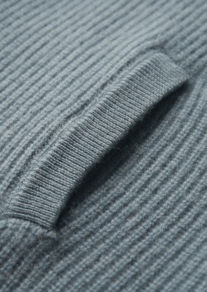 Premium Cashmere Ribbed Cardigan | Auremmont