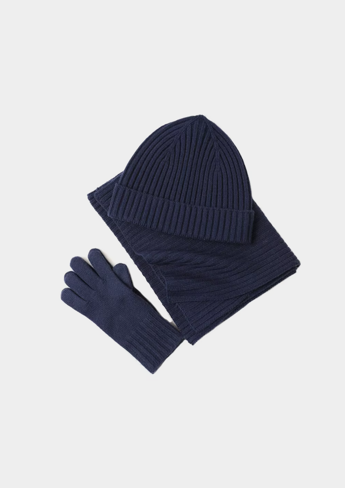 Pure Extra-Fine Merino Wool Wintertime Essentials - Navy Blue | Auremmont