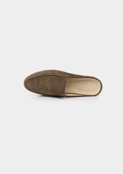 Olive Marina Suede Slipper | Auremmont