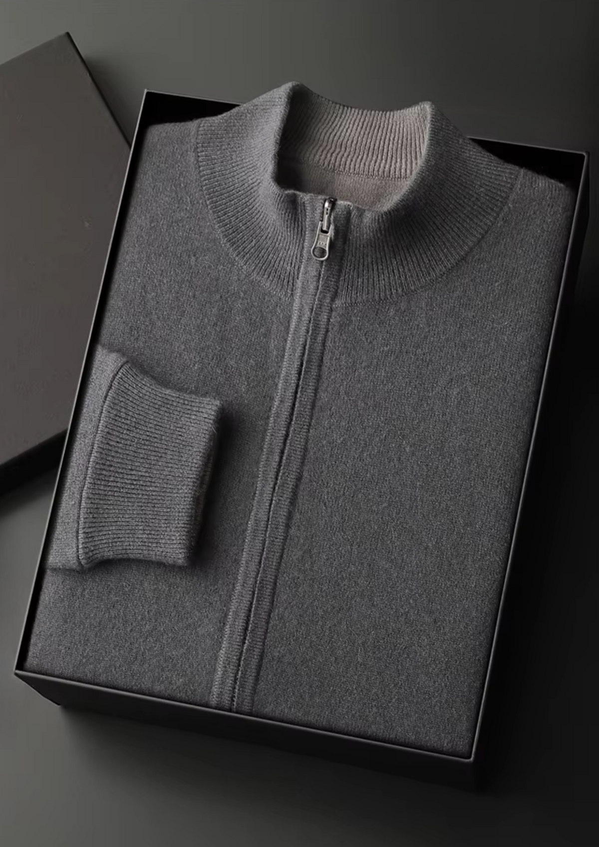 Pure Extra-Fine Merino Wool Zip Cardigan | Auremmont