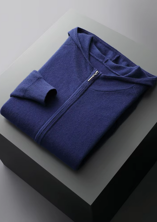 Premium Cashmere Navy Blue Kilian Leisure Set | Auremmont