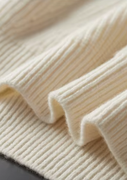 Pure Extra-Fine Merino Wool Ribbed Half-Zip | Auremmont