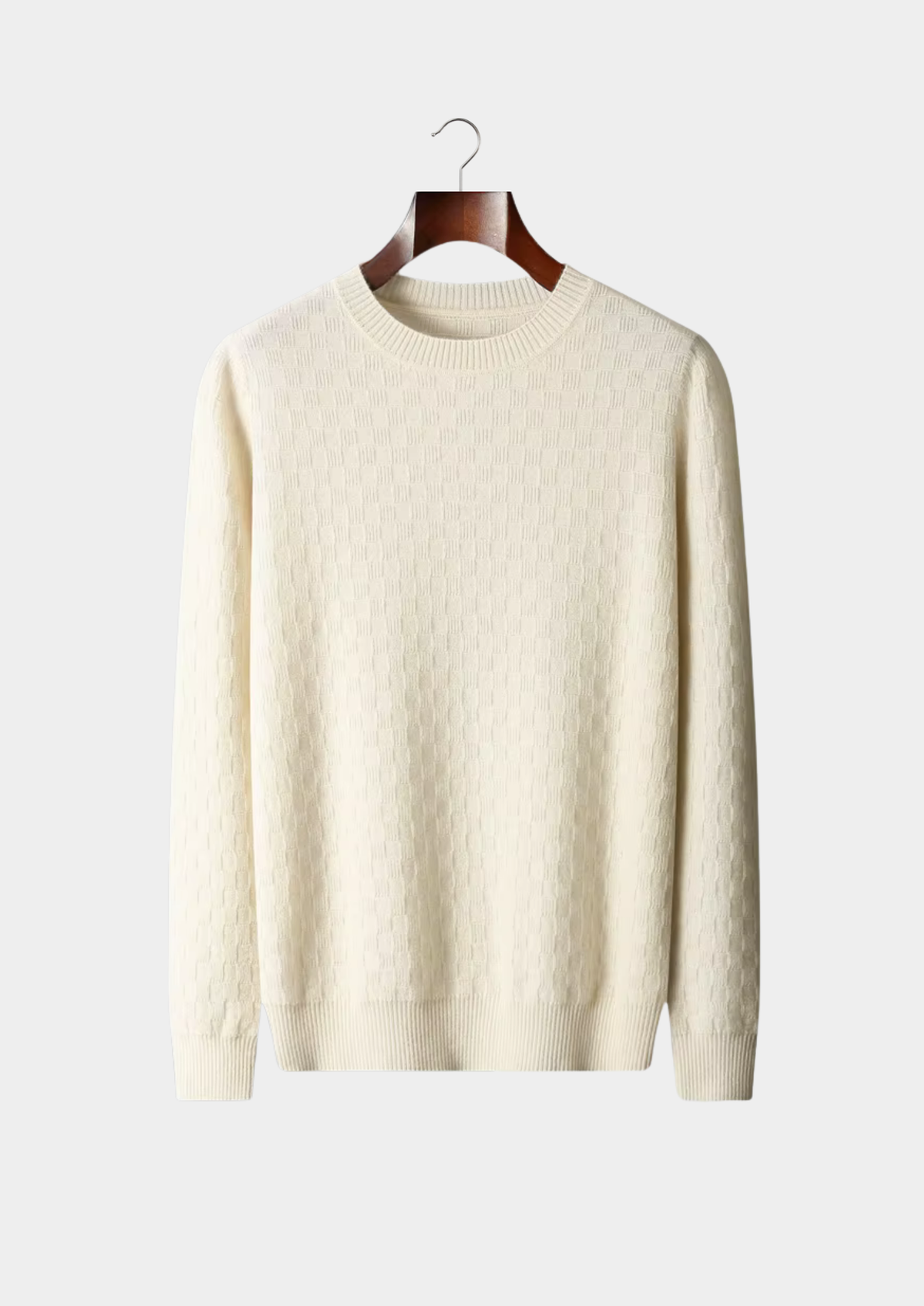 Premium Cashmere Textured Crewneck | Auremmont
