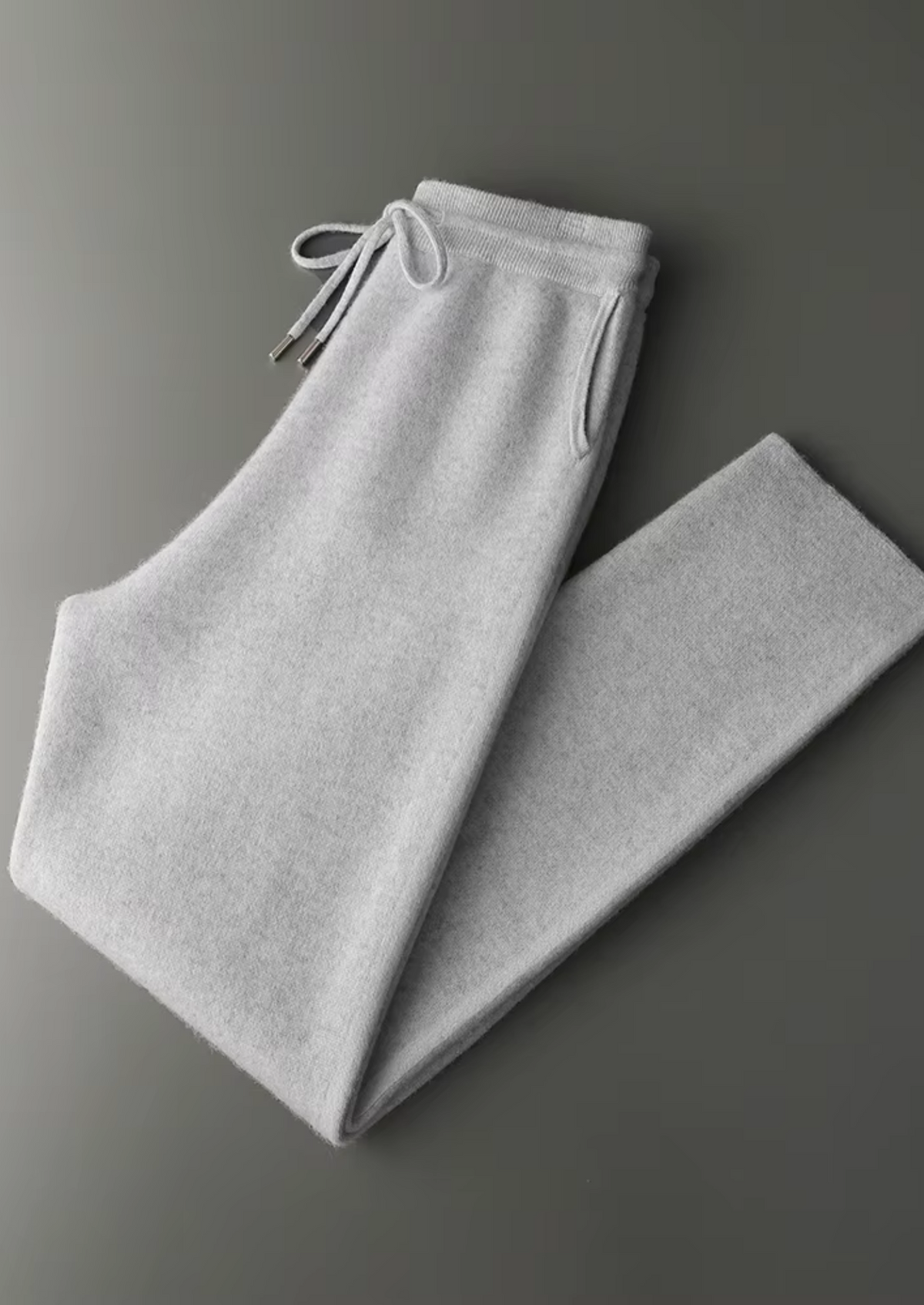 Premium Cashmere Light Gray Milano Leisure Set | Auremmont