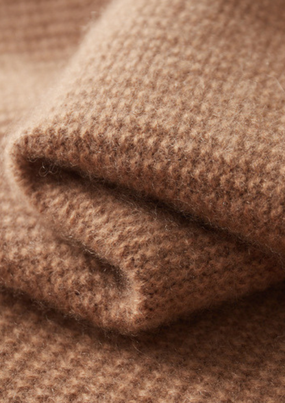 Pure Cashmere Mustard Ribbed Zip Cardigan | Auremmont