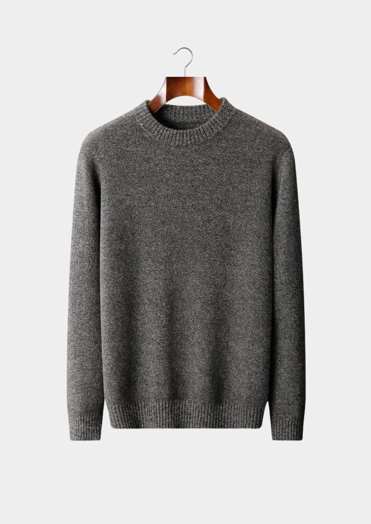 Pure Cashmere Gray Essential Crewneck | Auremmont