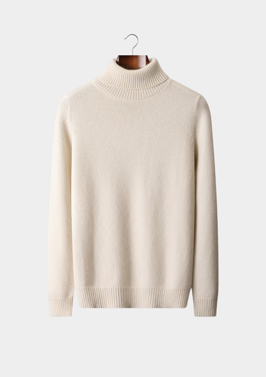 Pure Cashmere Ivory Essential Rollneck | Auremmont