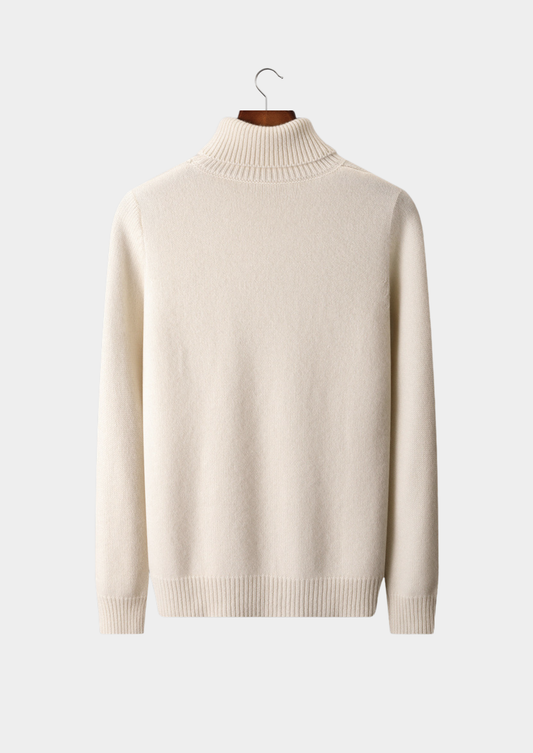 Pure Cashmere Ivory Essential Rollneck | Auremmont