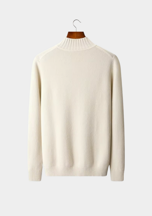 Pure Extra-Fine Merino Wool Classic Button Sweater | Auremmont