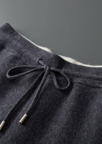 Pure Extra-Fine Merino Wool Dark Gray Damien Set | Auremmont