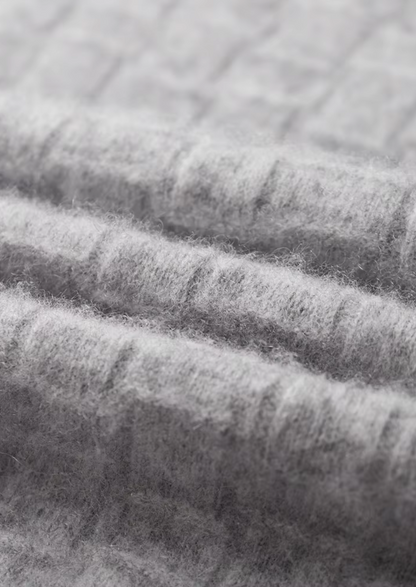 Pure Extra-Fine Merino Wool Textured Mockneck | Auremmont