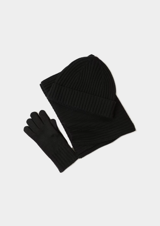 Pure Extra-Fine Merino Wool Wintertime Essentials - Black | Auremmont