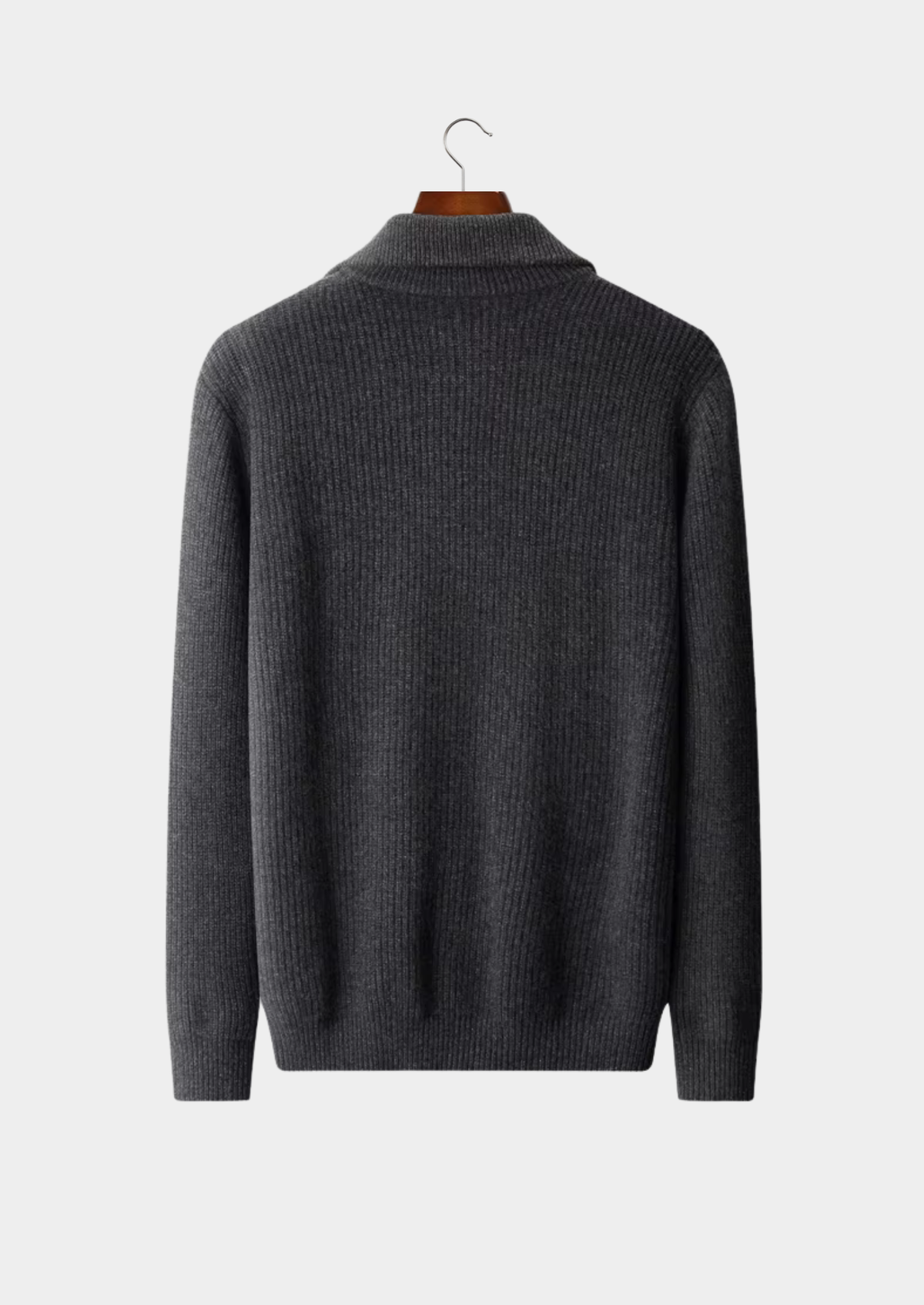 Pure Extra-Fine Merino Wool Funnel Neck Dual Zip Cardigan | Auremmont