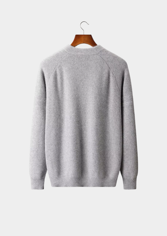 Pure Extra-Fine Merino Wool Ribbed Zip Cardigan | Auremmont