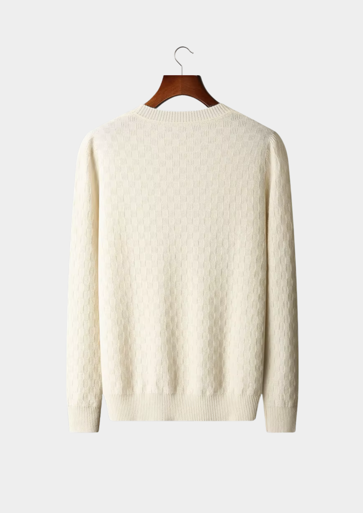 Premium Cashmere Textured Crewneck | Auremmont