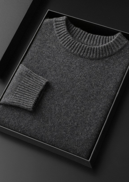 Pure Cashmere Dark Gray Essential Crewneck | Auremmont