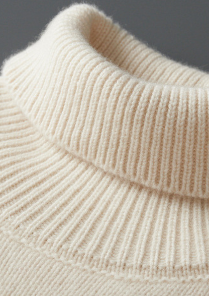 Pure Cashmere Ivory Essential Rollneck | Auremmont