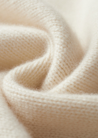 Pure Cashmere Ivory Essential Rollneck | Auremmont