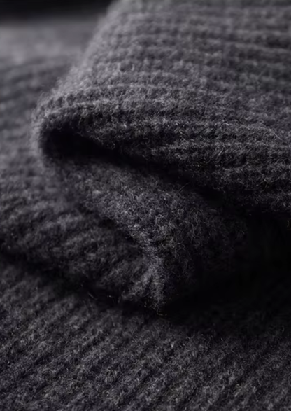 Pure Extra-Fine Merino Wool Funnel Neck Dual Zip Cardigan | Auremmont